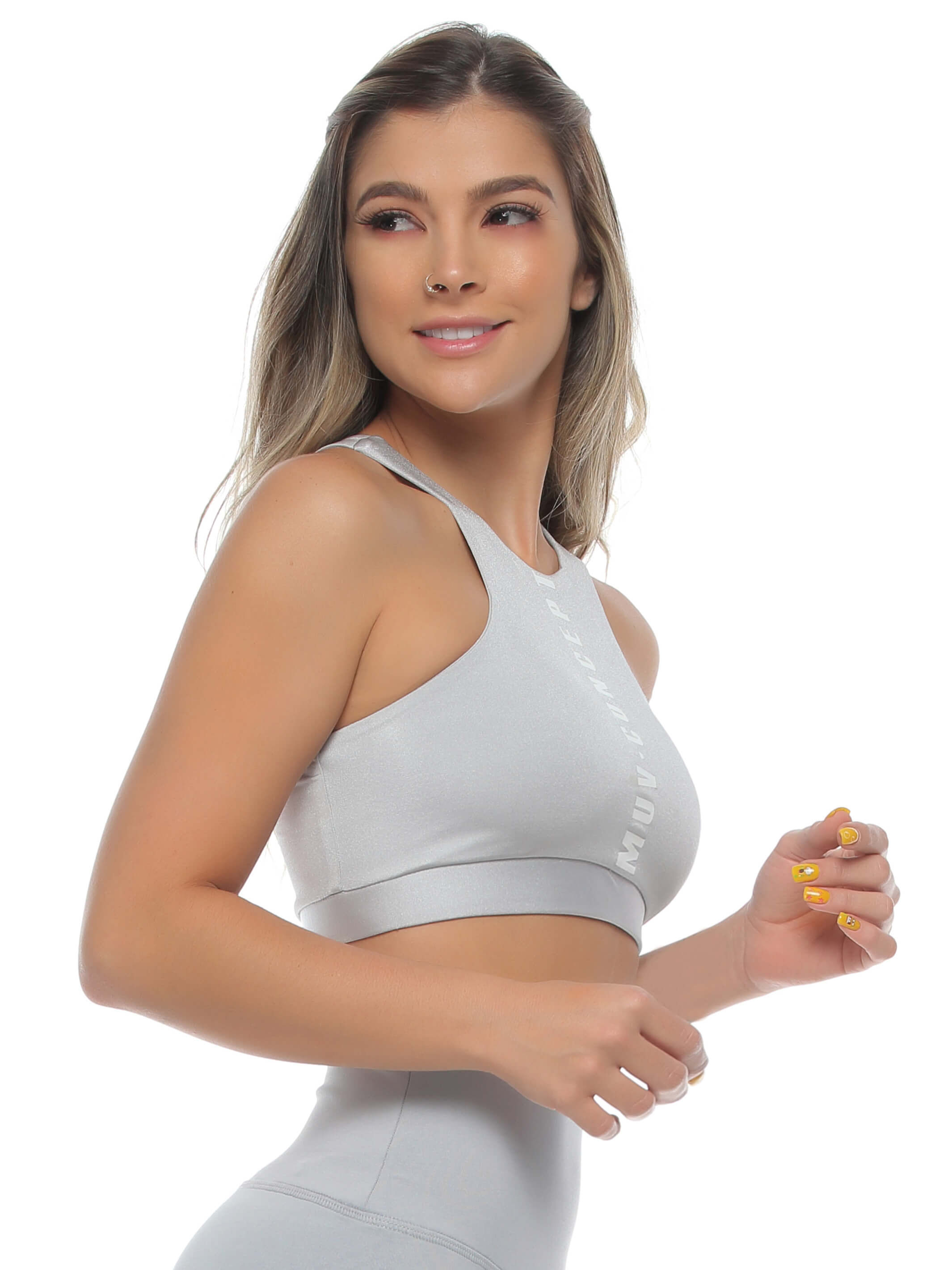 Top Deportivo Long Gray
